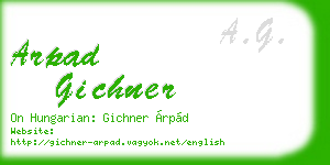 arpad gichner business card